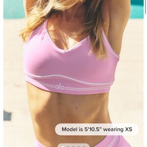 ALO Yoga Light Pink Sports Bra